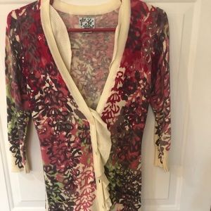 Gorgeous long cardigan watercolor prints